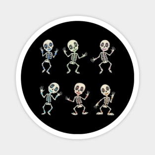Colorful Skeleton Day of the Dead Candy Skeleton Pack Magnet